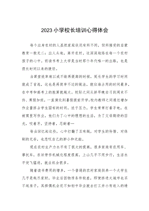 小学校长关于2023年小学校长培训班学员心得体会发言稿三篇例文.docx