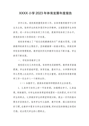 小学2023年体育发展年度报告.docx