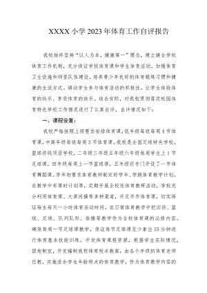 小学2023年体育工作自评报告.docx