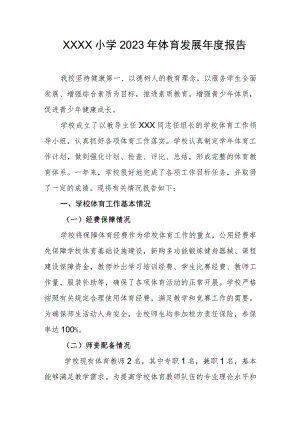 小学2023年体育发展年度报告(4).docx