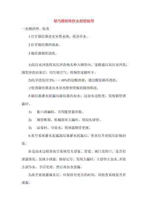 凝汽器检修作业规程指导.docx