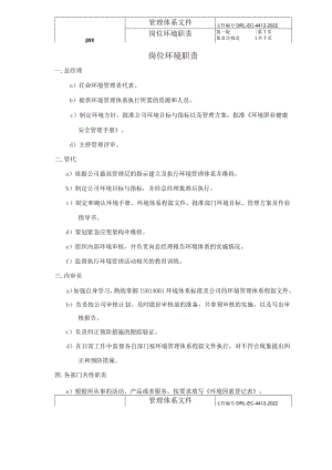 岗位环境职责汇编.docx