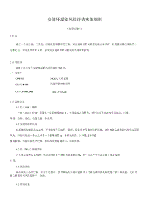 安健环原始风险评估实施细则【精选】.docx