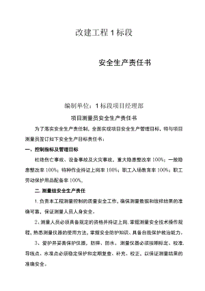 项目测量员安全生产责任书.docx