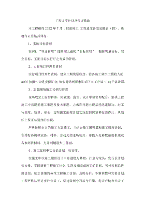 工程进度计划及保证措施.docx
