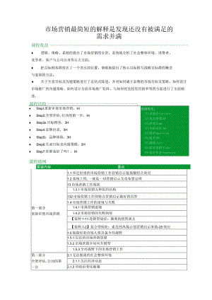 市场营销最简短的解释是发现还没有被满足的需求并满....docx