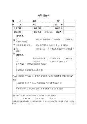 附表2《离职调查表》.docx