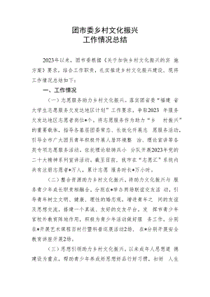 团市委乡村文化振兴工作情况总结.docx