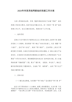 2023年市某系统两新组织党建工作方案.docx