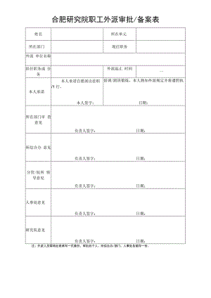 合肥研究院职工外派审批备案表.docx