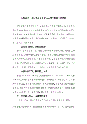 纪检监察干部纪检监察干部队伍教育整顿心得体会(精选六篇模板).docx
