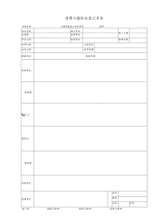 清理与掘除检查记录表.docx