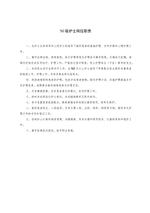 N1级护士岗位职责.docx