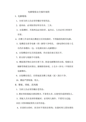 电解精炼安全操作规程.docx