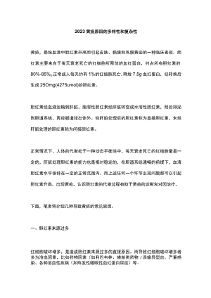 2023黄疸原因的多样性和复杂性.docx