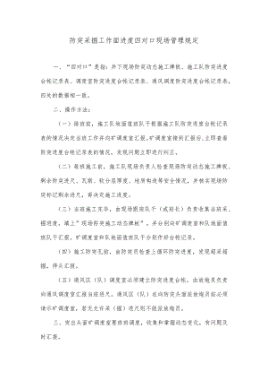防突采掘工作面进度四对口现场管理规定.docx