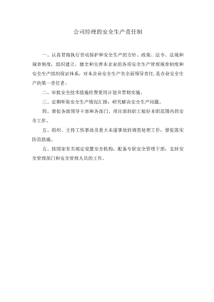 公司经理的安全生产责任制.docx
