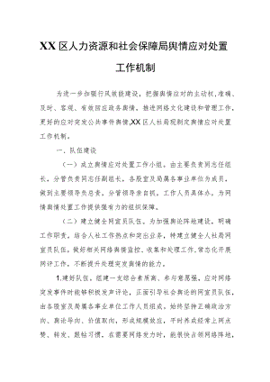 XX区人力资源和社会保障局舆情应对处置工作机制.docx