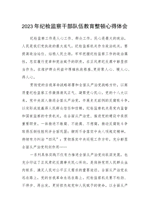 (三篇模板)纪检监察干部队伍教育整顿心得体会.docx