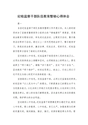 3篇精选纪检监察干部队伍教育整顿心得体会.docx