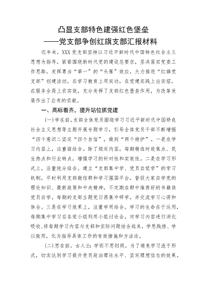 党支部争创红旗支部汇报.docx