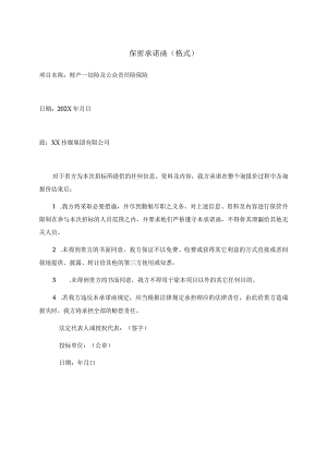 保密承诺函（格式）.docx