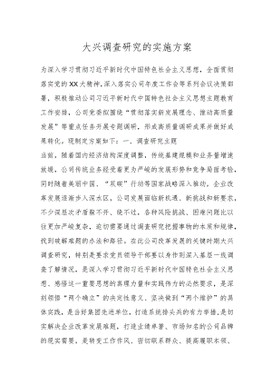 大兴调查研究的实施方案.docx