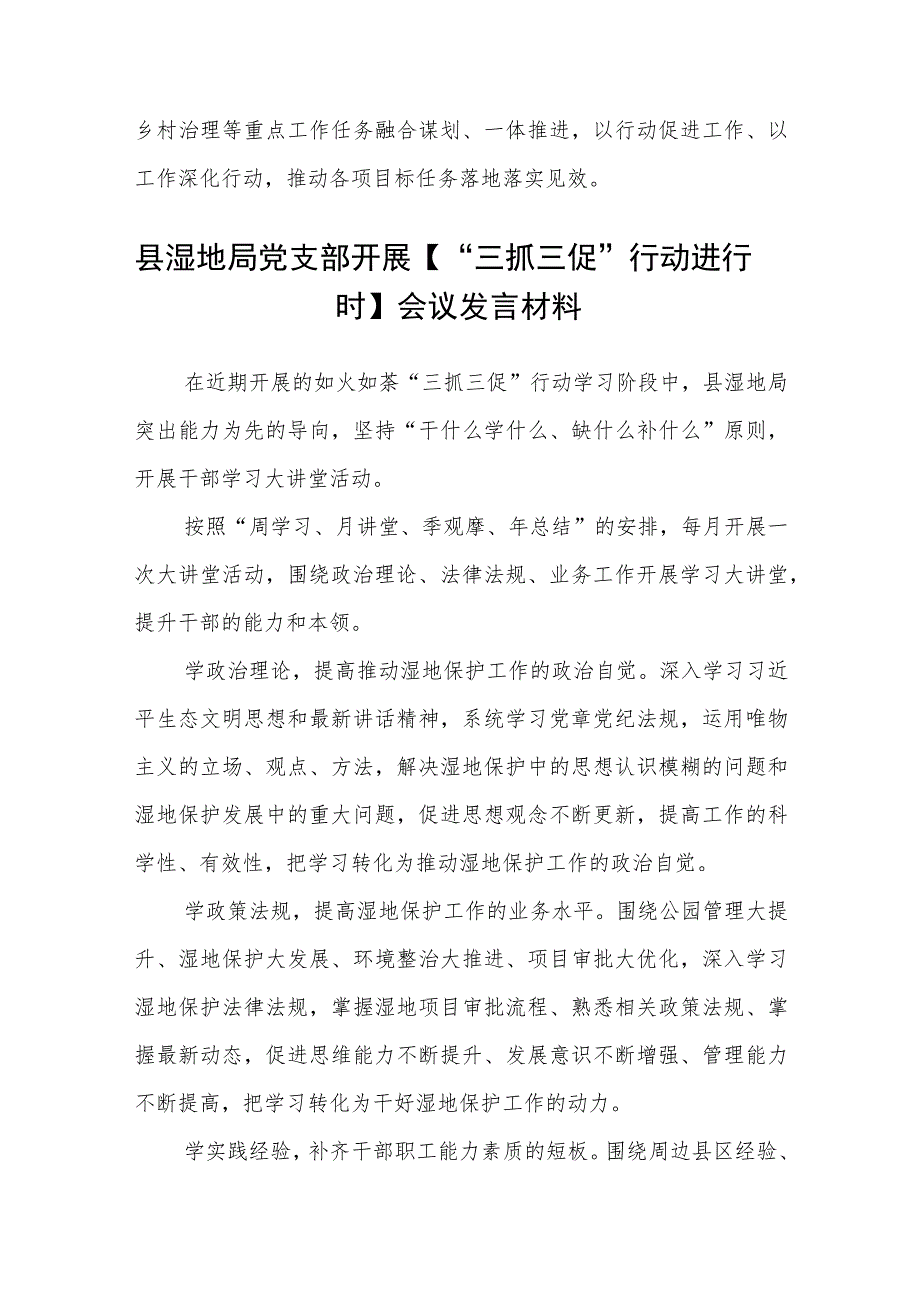 乡村振兴局召开【“三抓三促”行动进行时】集中学习会发言材料(3篇).docx_第2页