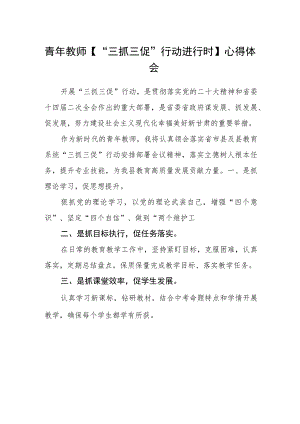 （共三篇）青年教师【“三抓三促”行动进行时】心得体会.docx