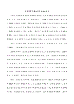把握高校正确办学方向体会发言.docx