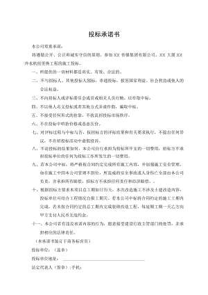 投标承诺书(202X年).docx