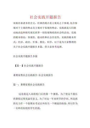 社会实践开题报告.docx
