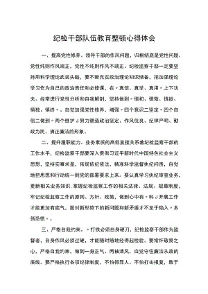纪检干部队伍教育整顿心得体会3篇.docx