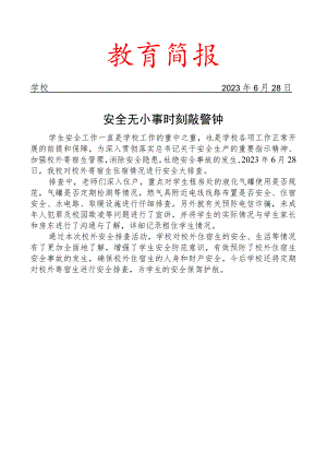 开展校外寄宿生安全大排查活动简报.docx