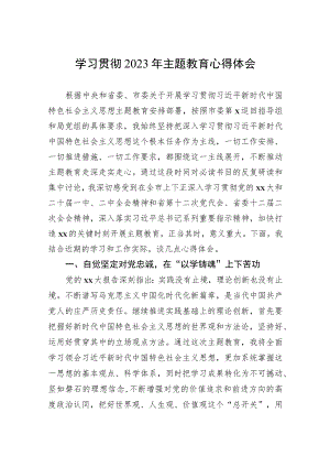 学习贯彻2023年主题教育心得体会.docx