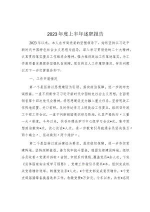 2023年度上半年述职报告.docx