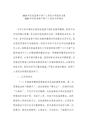 2023年纪检监察干部个人党性分析报告2篇.docx