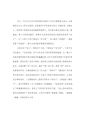 学习贯彻对党的建设和组织工作重要指示心得体会、研讨发言3篇.docx