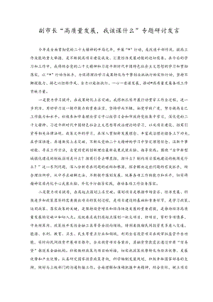 （2篇）2023年副市长“高质量发展我该谋什么”专题研讨发言.docx