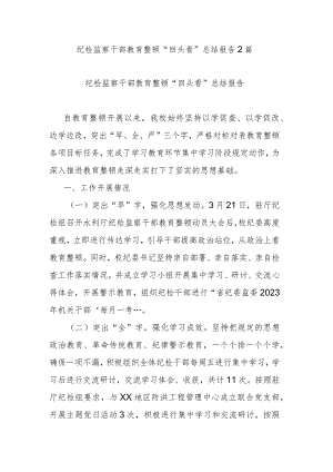 纪检监察干部教育整顿“回头看”总结报告2篇.docx