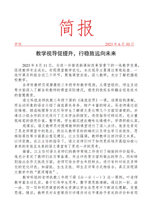 开展教学视导活动简报.docx