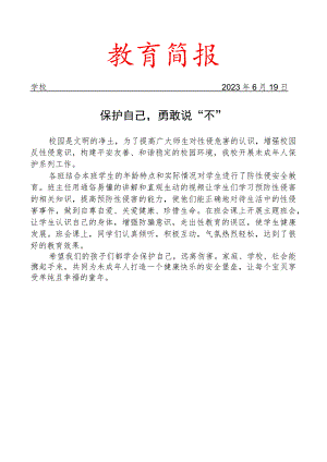 开展未成年保护简报.docx