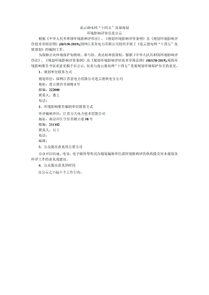 连云港电网“十四五”发展规划.docx