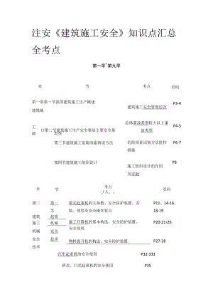 注安《建筑施工安全》知识点汇总全考点.docx