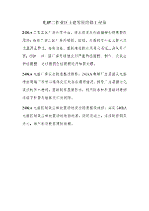 电解二作业区土建零星维修工程量.docx