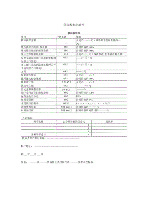 国际投标书附件工程文档范本.docx