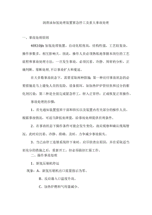 润滑油加氢处理装置紧急停工及重大事故处理.docx