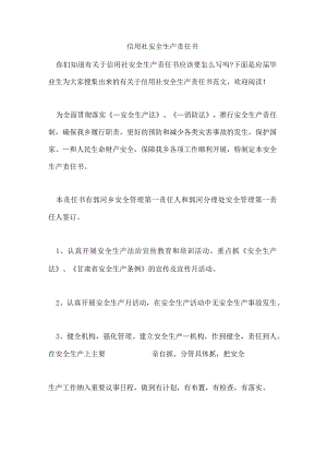 2022年信用社安全生产责任书.docx