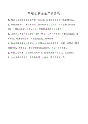 班组长安全生产责任制.docx