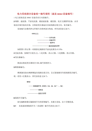 电力系统部分设备统一编号准则（直流500kV设备编号）.docx